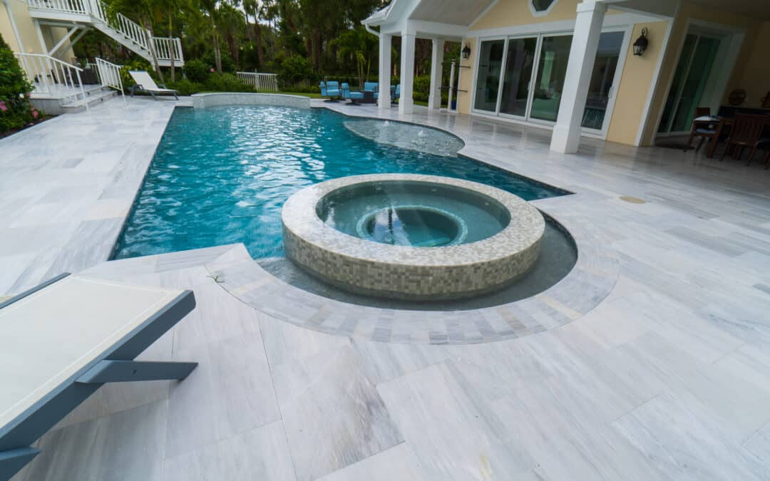 New Natural Stone Pool Deck, Lanai & Outdoor Living Space