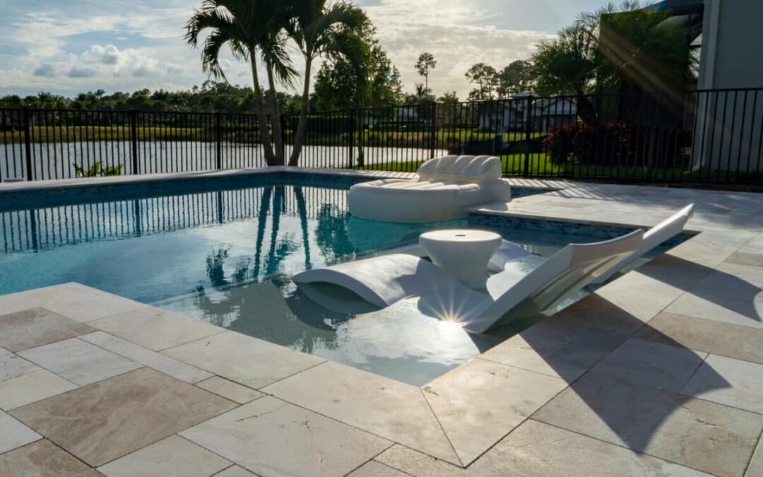 Natural Stone Pool Deck Remodel in Naples, FL