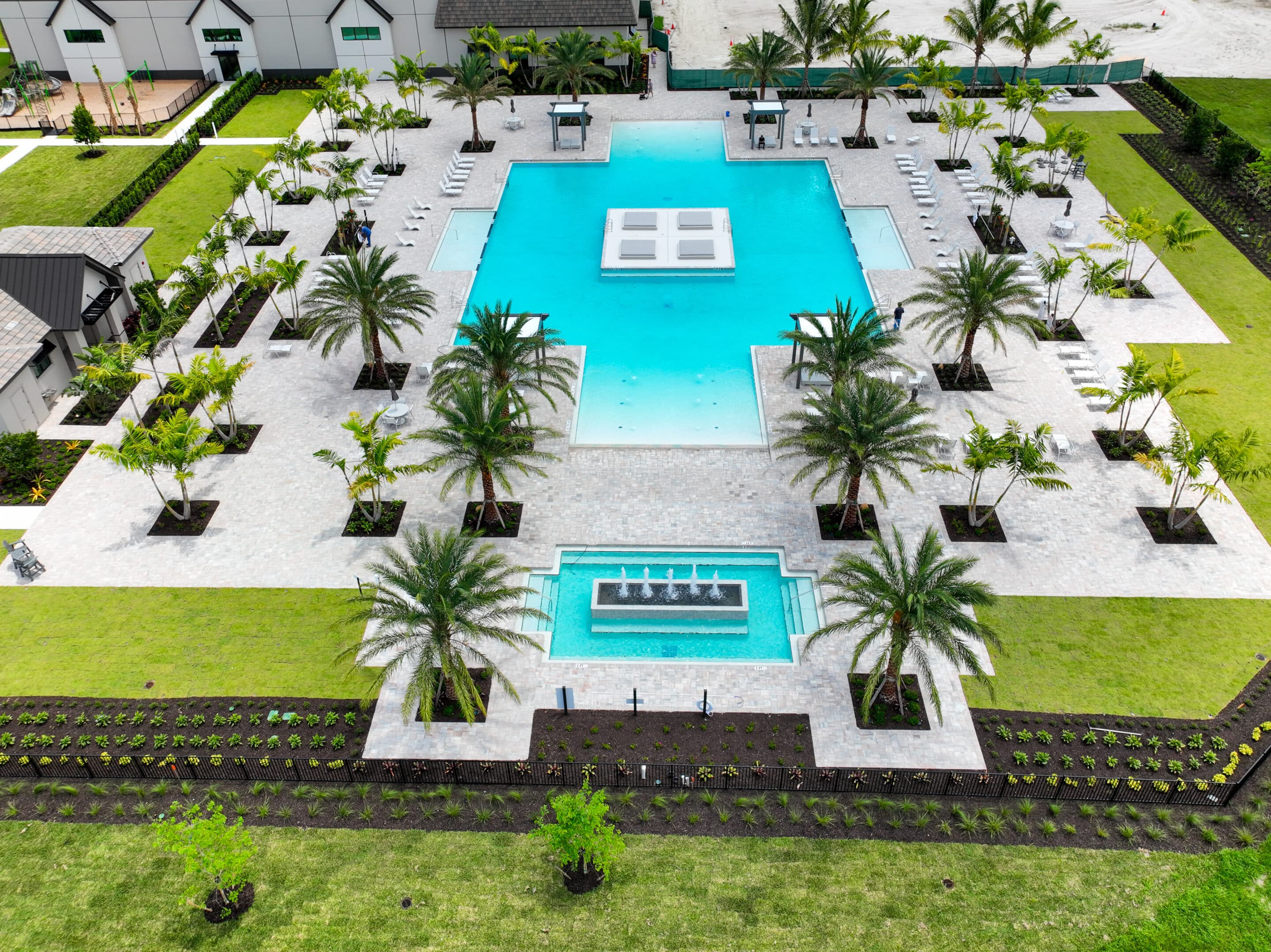 Swimming pool and pool deck