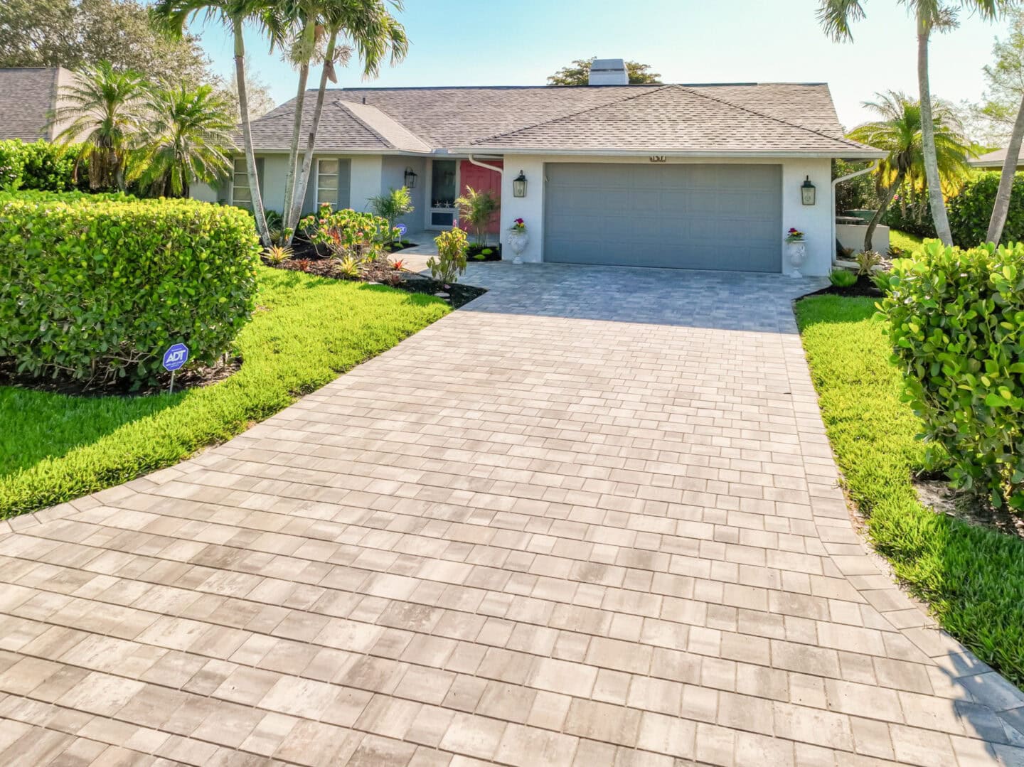 driveway project by accurate pavers
