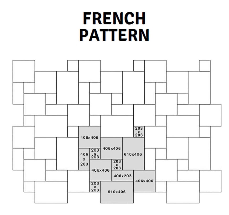 Four Piece French Paver Pattern » Accurate Pavers