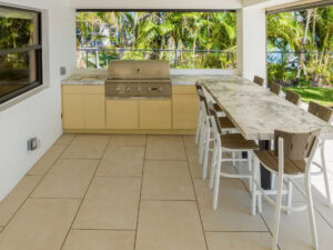 outdoor kitchen by accurate pavers