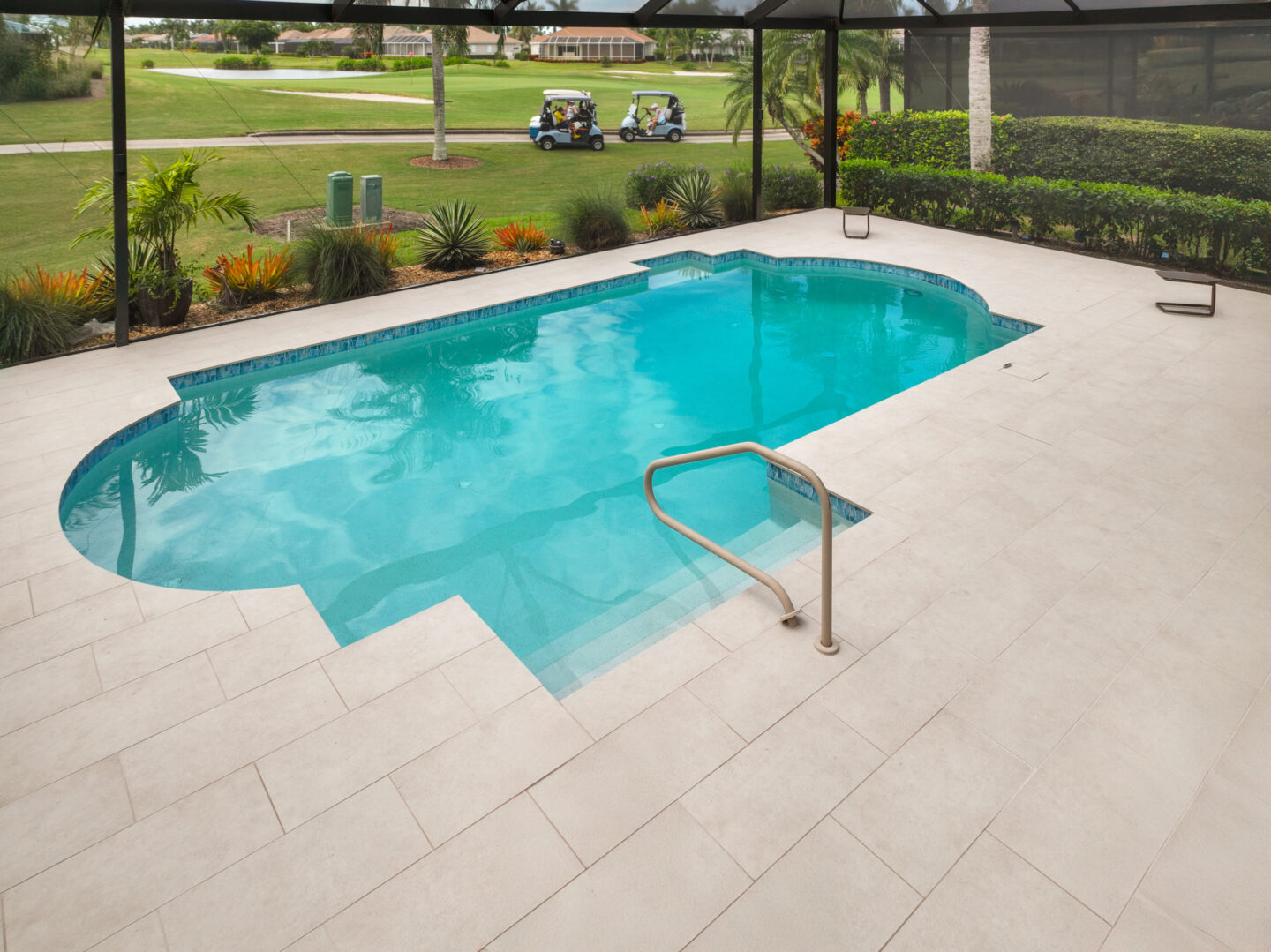 porcelain tile pool deck transformation by accurate pavers